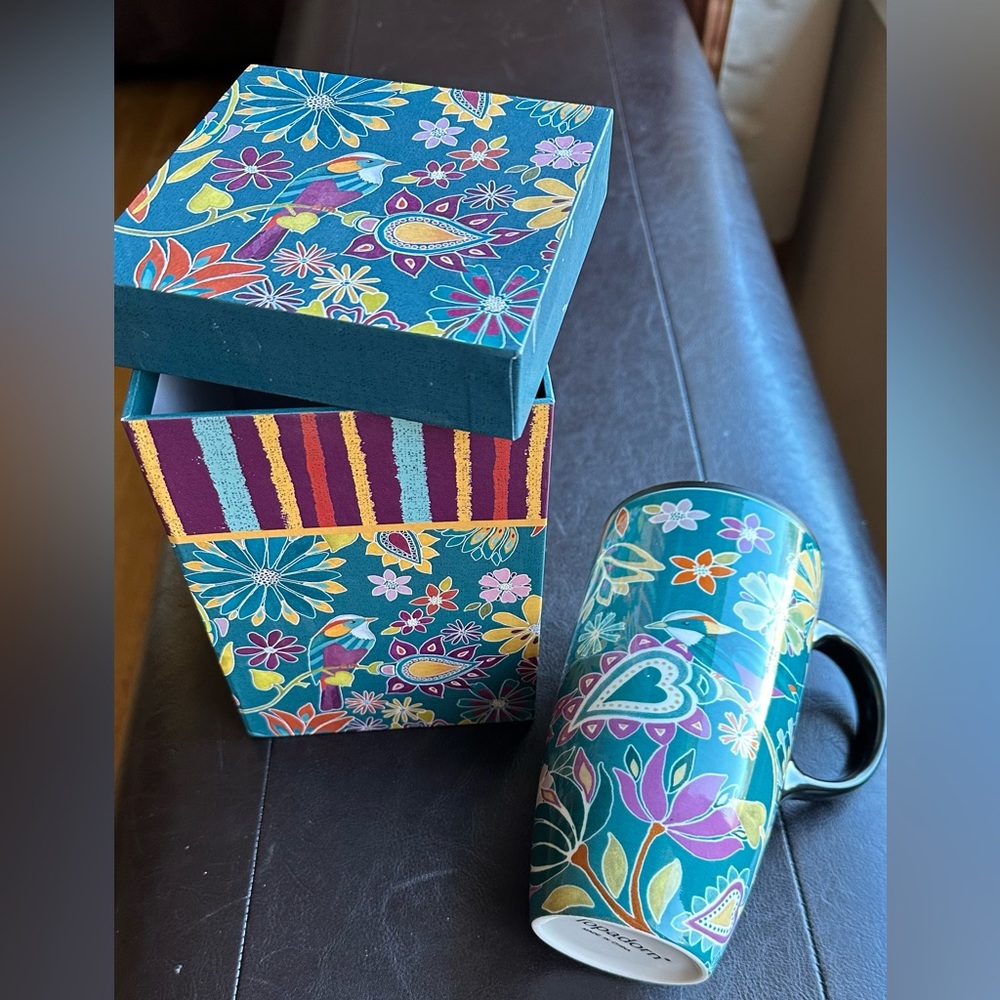 Topadorn 17oz ceramic cup- with lid 'My favorite cup'